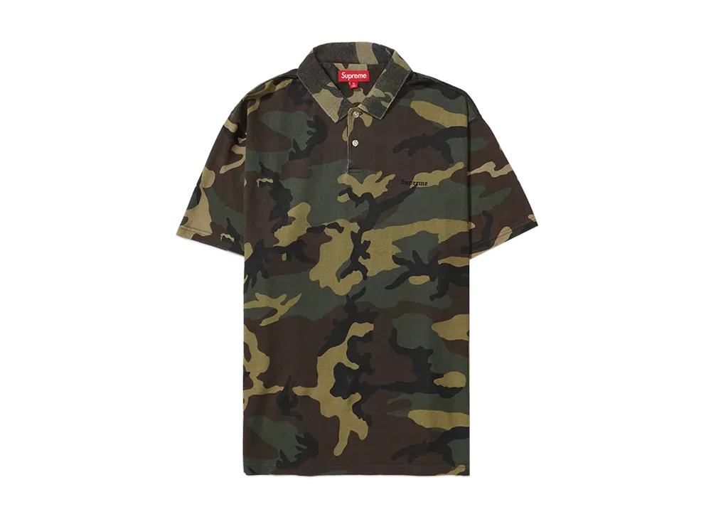 Supreme Washed Camo Polo "Woodland Camo"
