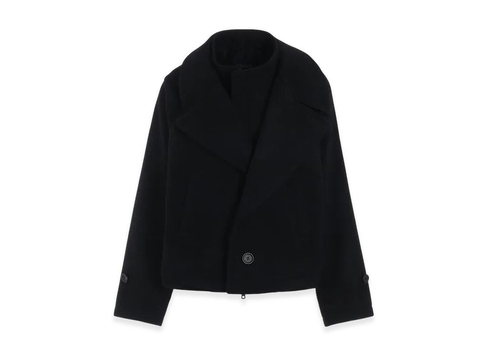 Yohji Yamamoto Melton R-Short Jackets "Black"