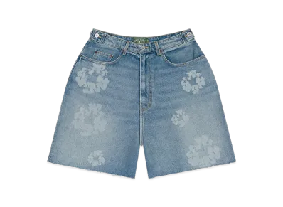 DENIM TEARS Laser Wreath Denim Short "Light Wash"