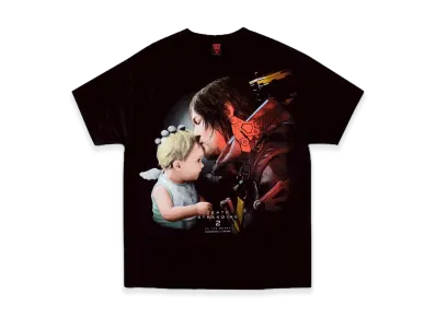 Geeks Rule x DEATH STRANDING 2 ON THE BEACH 15 Silkscreen Printing SS T Shirt "Black"