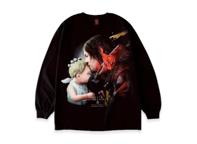 Geeks Rule x DEATH STRANDING 2 ON THE BEACH 15 Silkscreen Printing LS T Shirt "Black"