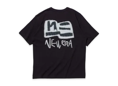 NEW ERA x Shohei Ochiai Short Sleeve Washed Cotton T-shirt Flag Logo "Sumikuro"