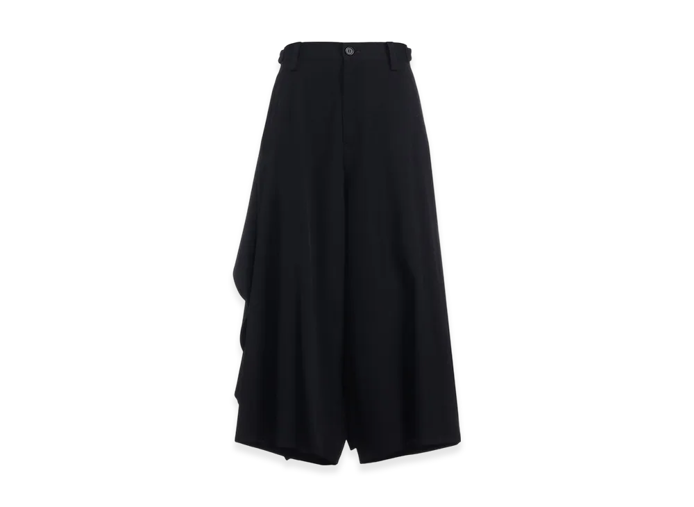Yohji Yamamoto Gabardine Backside Wrap S Pants "Black"