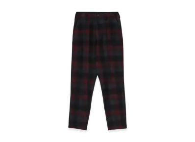 Yohji Yamamoto Grey Ombre Plaid Basic Pants B "Red"