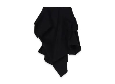 Yohji Yamamoto Sun Drying Super100 Melton Asm Box Detail Skirt "Black"