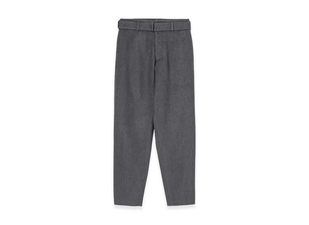 Yohji Yamamoto W/C Twill Washer Belted Pants "Gray"
