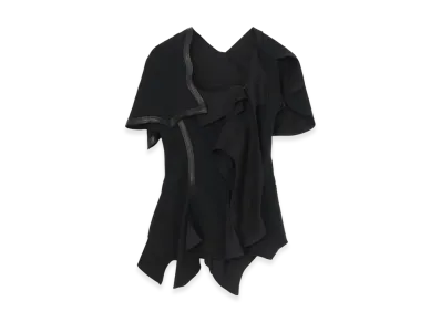 Yohji Yamamoto Untwisting Linen Cc Bias Curved Cut Jacket "Black"