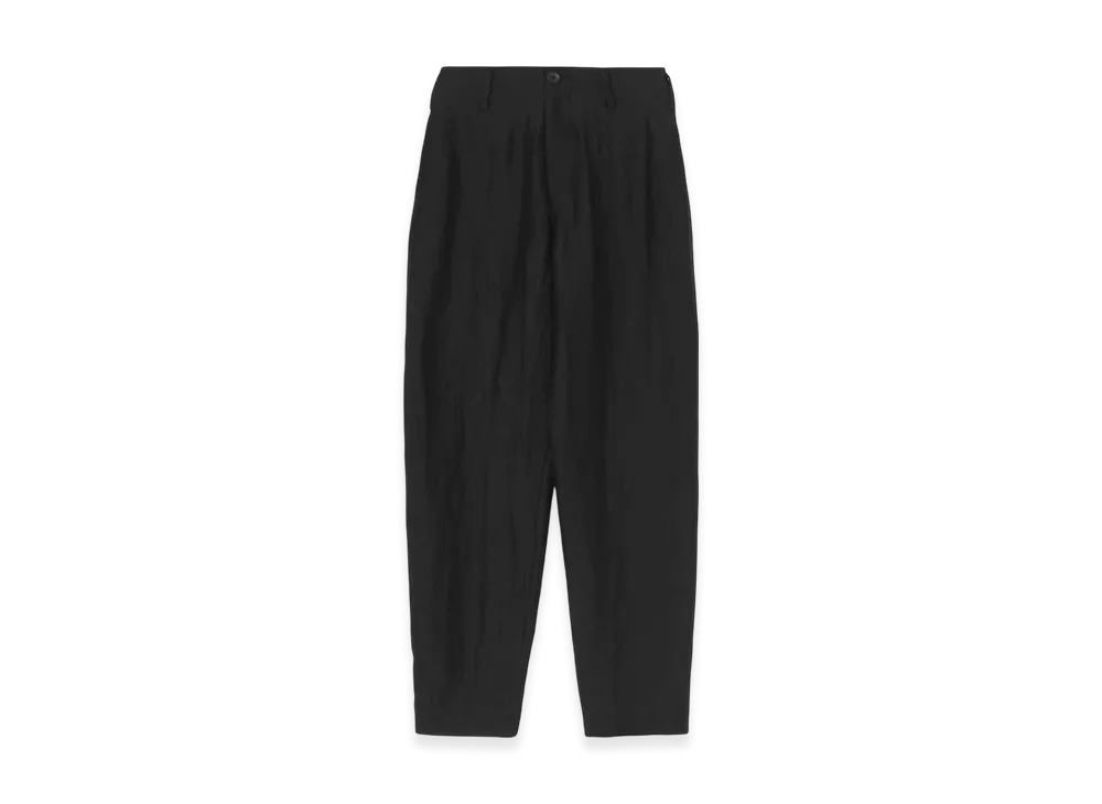 Yohji Yamamoto High Twisted Gabardine Low-Rise Basic Pants "Black"