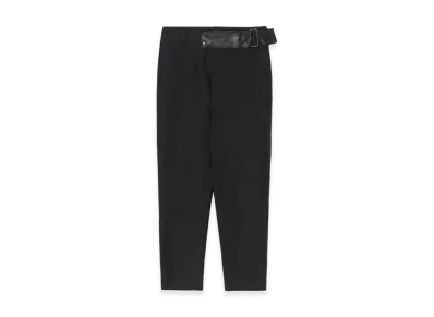 Yohji Yamamoto High Twisted Gabardine Low-Rise Belted Pants "Black"