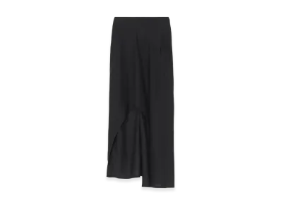 Yohji Yamamoto Cellulose/Ra Twill R Round Hem Skirt "Black"