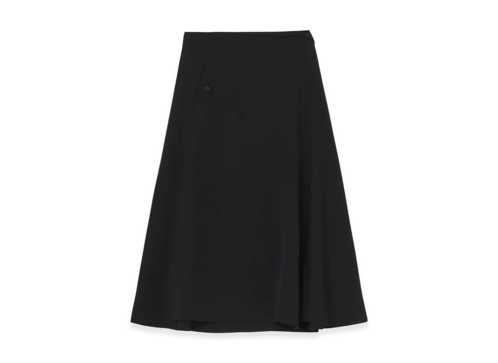 Yohji Yamamoto Gabardine Flare Skirt "Black"