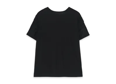 Yohji Yamamoto High Twisted Jersey Folded Short Slv Top "Black"