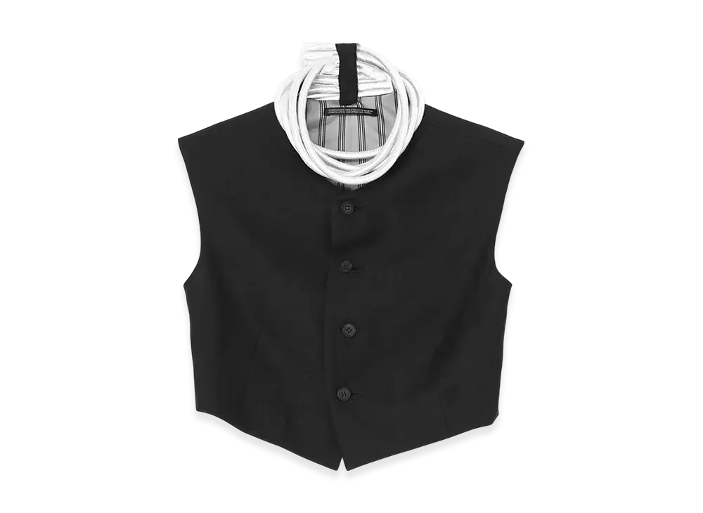 トップス Yohji Yamamoto x ASPESI Nylon Vest Yohji Yamamoto Pour Homme Panelled Sleeveless Hoodie - SS19