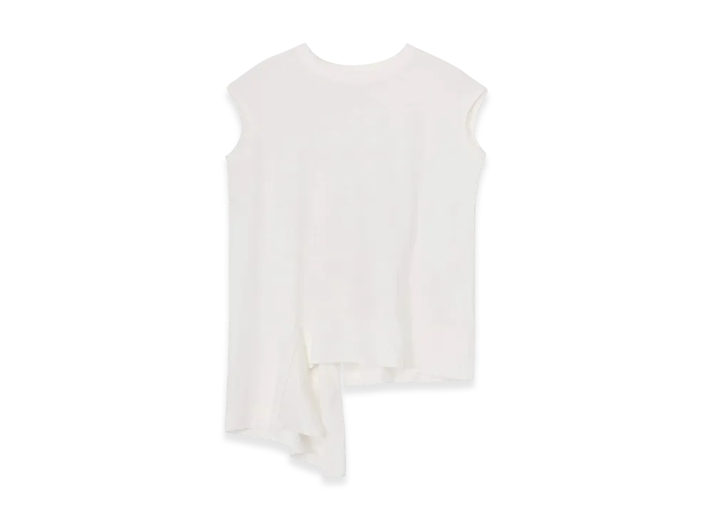 Yohji Yamamoto Cotton Single Jersey R-V Twisted T-Shirt "White"