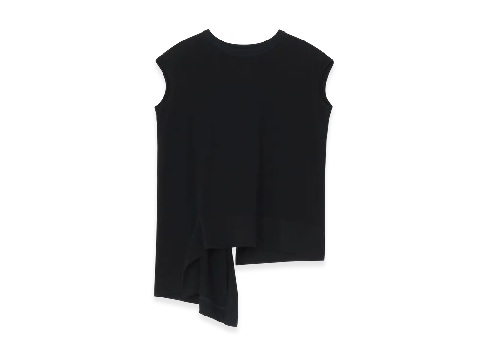 Yohji Yamamoto Cotton Single Jersey R-V Twisted T-Shirt "Black"