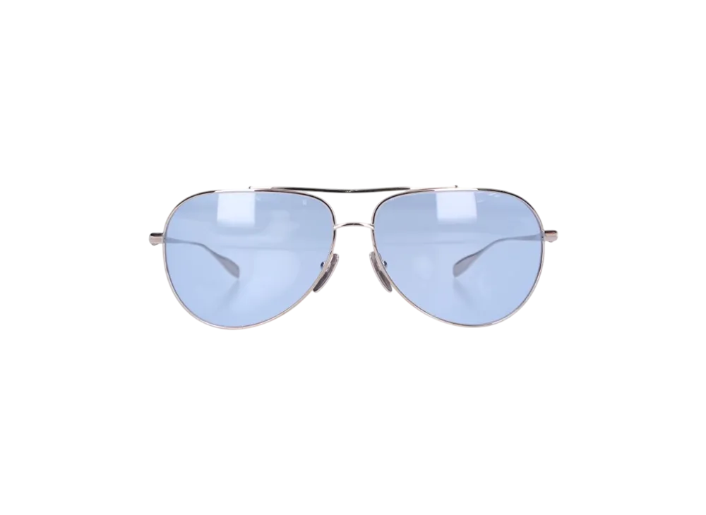 Chrome Hearts STAINS IV Dagger Temple Teardrop Sunglasses "Silver/Blue"