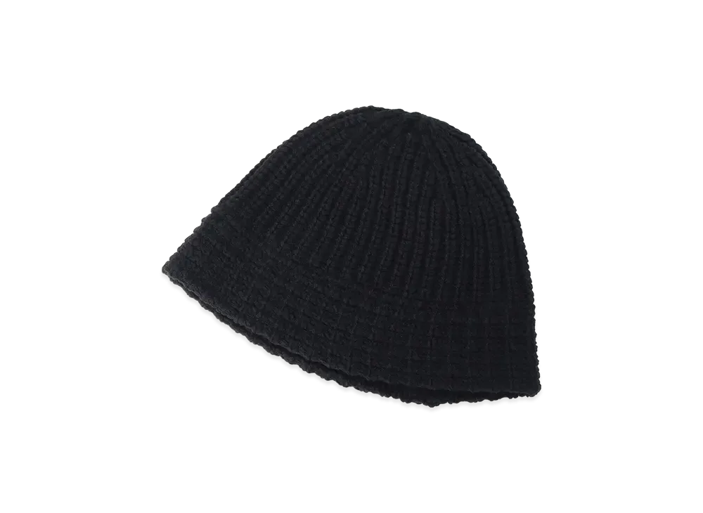 Yohji Yamamoto POUR HOMME W/AC Cardigan Stitch Knit Stitch Hat "Black"