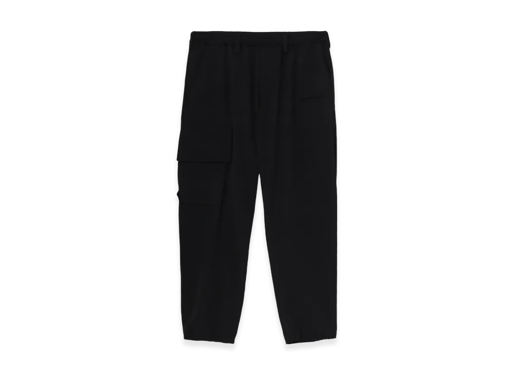 Yohji Yamamoto POUR HOMME Regulation Gabardine Rib Flap Pocket Pants "Black"