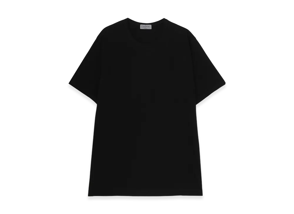 Yohji Yamamoto POUR HOMME Cotton Single Jersey Round Neck Short SLV T "Black"