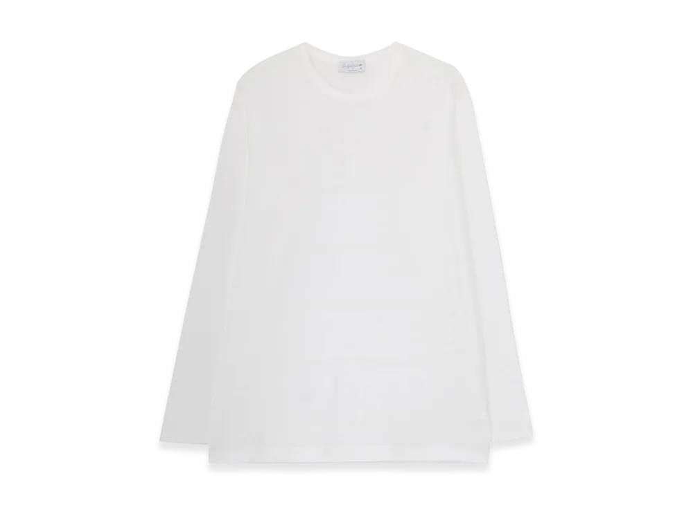 Yohji Yamamoto POUR HOMME Cotton Single Jersey Round Neck Long SLV T "Off White"