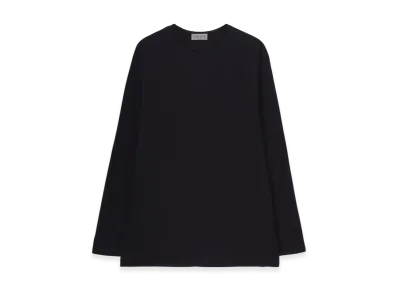 Yohji Yamamoto POUR HOMME Cotton Single Jersey Round Neck Long SLV T "Navy"