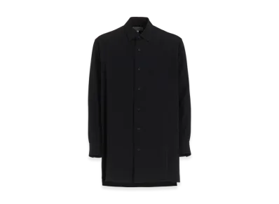 Yohji Yamamoto POUR HOMME Wool Gabardine Basic Big Blouse "Black"