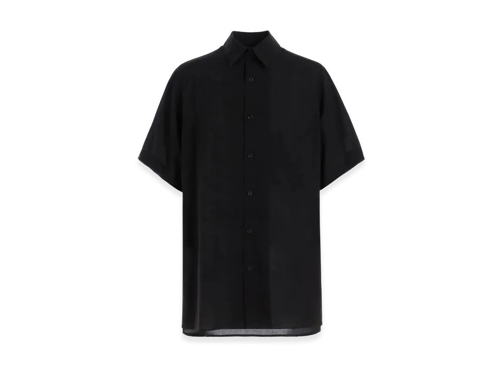 Yohji Yamamoto POUR HOMME Cellulose Lawn Oversized Half Sleeve Shirt "Black"