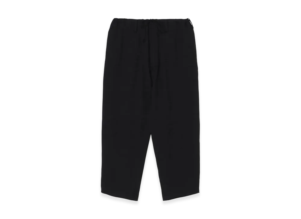 Yohji Yamamoto POUR HOMME Regulation Cellulose Gabardine Classic Drawstring Pants "Black"