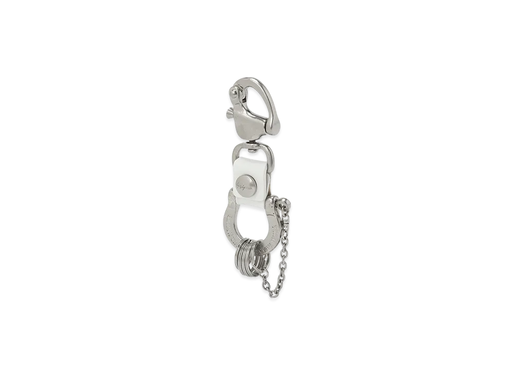 Yohji Yamamoto POUR HOMME Brass/Iron YY Signature Carabiner "White"