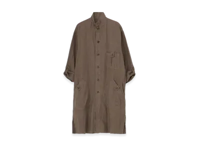 Yohji Yamamoto POUR HOMME Garment Dye Flax Shirt Coat "Khaki"
