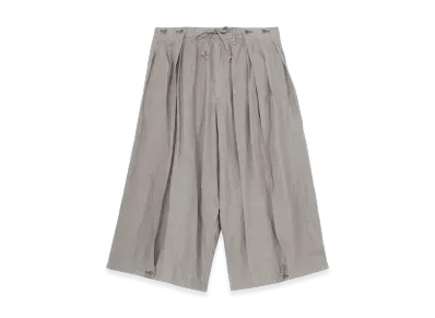 Yohji Yamamoto POUR HOMME Garment Dye Flax Both Sides Wrap Pants "Gray"