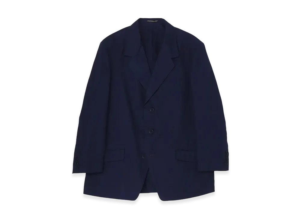 Yohji Yamamoto POUR HOMME Indigo Dyeing Cotton Linen 3Buttons Jacket "Navy"