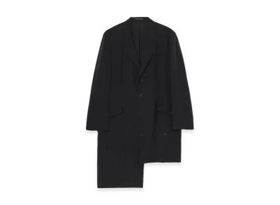 Yohji Yamamoto POUR HOMME Cellulose Ozone Hem Button Detail Jacket "Black"