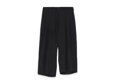 Yohji Yamamoto POUR HOMME Cellulose Ozone Paneled Hem Wide Pants "Black"