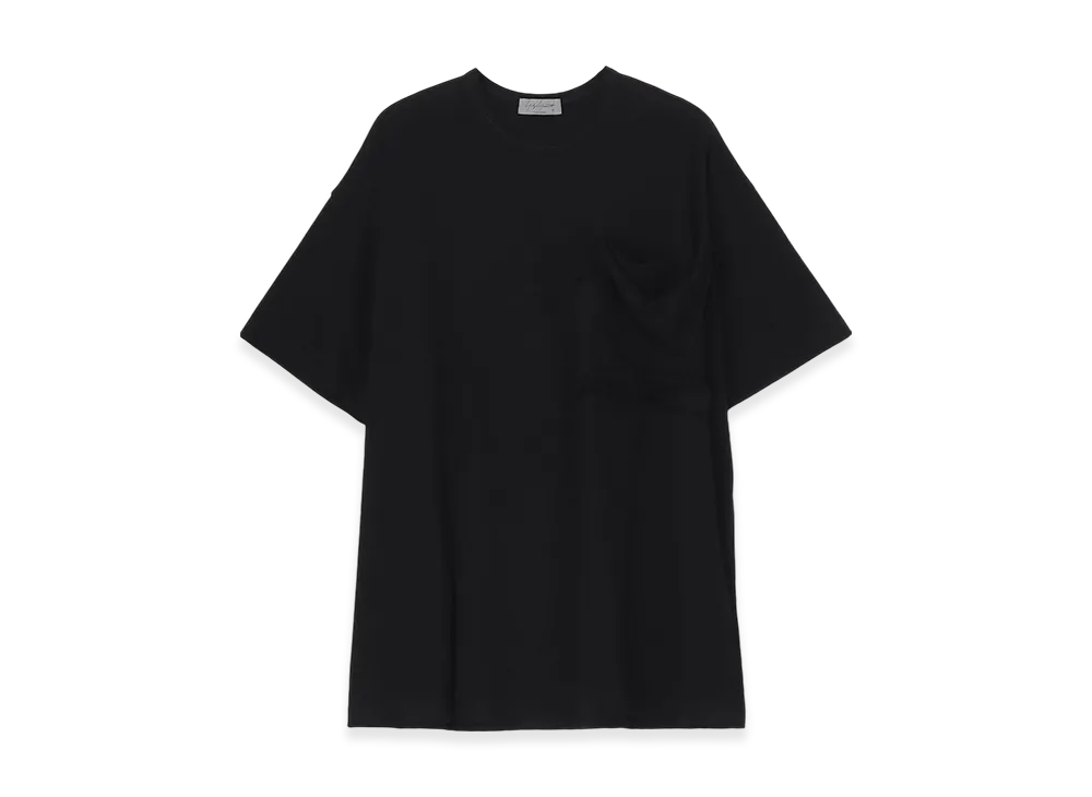 Yohji Yamamoto POUR HOMME Ultima Jersey Short Sleeve Pocket T A "Black"