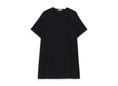 Yohji Yamamoto POUR HOMME Ultima Jersey SS Hem Notch T "Black"