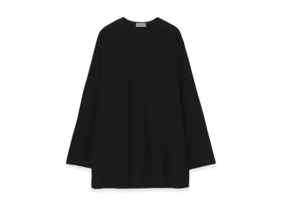 Yohji Yamamoto POUR HOMME Ultima Jersey LS Hem Notch T "Black"