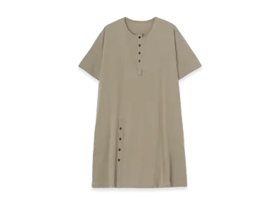 Yohji Yamamoto POUR HOMME Combed Jersey Henry Neck Short Sleeve T "Khaki"