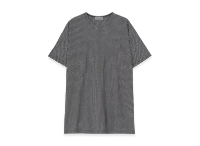 Yohji Yamamoto POUR HOMME Border Pants Short Sleeve T "Charcoal"