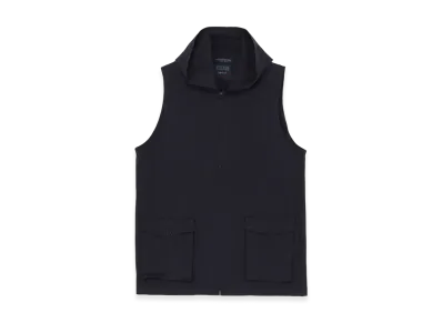 Yohji Yamamoto POUR HOMME Regulation Jersey Hooded Zipper Vest "Navy"