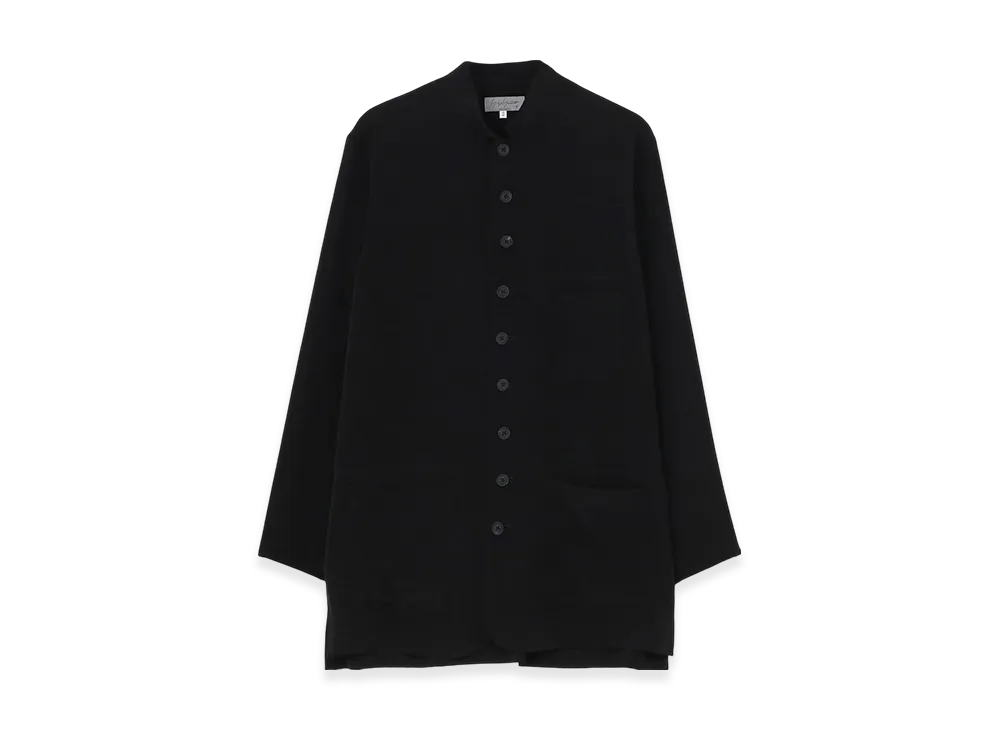 Yohji Yamamoto POUR HOMME Ta Tuxedo Stand Collar Shirt Jacket "Black"