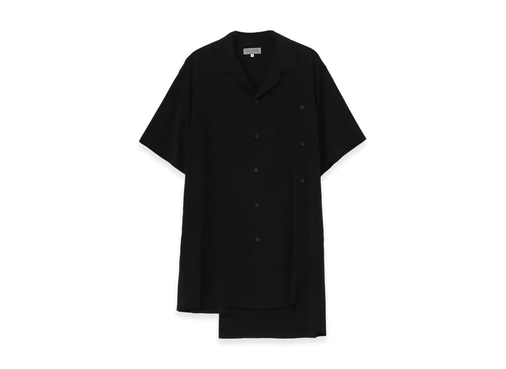 Yohji Yamamoto POUR HOMME Ta Tuxedo Layered Short Sleeve Blouse "Black"