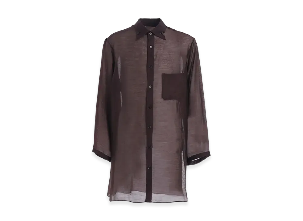 Yohji Yamamoto POUR HOMME Ly/Ny Roan Loop Bd Shirt "Brown"