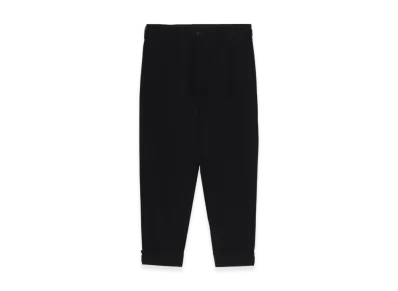Yohji Yamamoto POUR HOMME C/L Uneven Thread Canvas Tab Detail Slim Pants "Black"