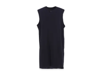 Yohji Yamamoto POUR HOMME Combed Single Jersey Single Button Tank Top "Navy"