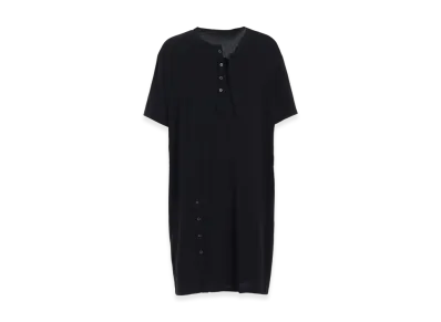 Yohji Yamamoto POUR HOMME Cotton Modal Jersey Henry Neck SS T "Black"