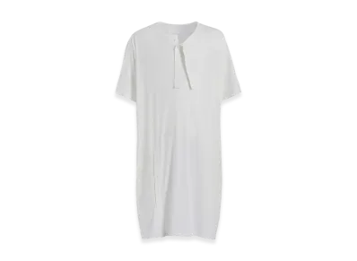 Yohji Yamamoto POUR HOMME Cotton Modal Jersey Henry Neck SS T "White"