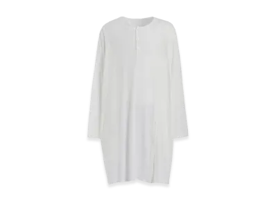 Yohji Yamamoto POUR HOMME Cotton Modal Jersey Henry Neck LS T "White"