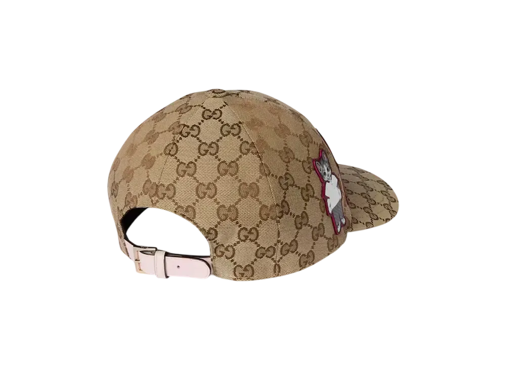 GUCCI GGキャンバス キャットパッチ ベースボールキャップ　ヒグチ　ユウコ グッチ x ヒグチユウコ GGキャンバス ベースボールキャップ GG