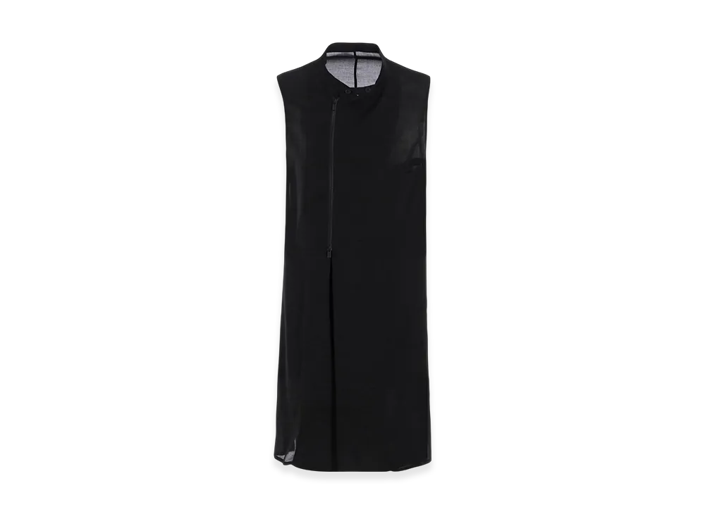 Yohji Yamamoto POUR HOMME 80 Modal Loan Zipper Long Vest "Black"